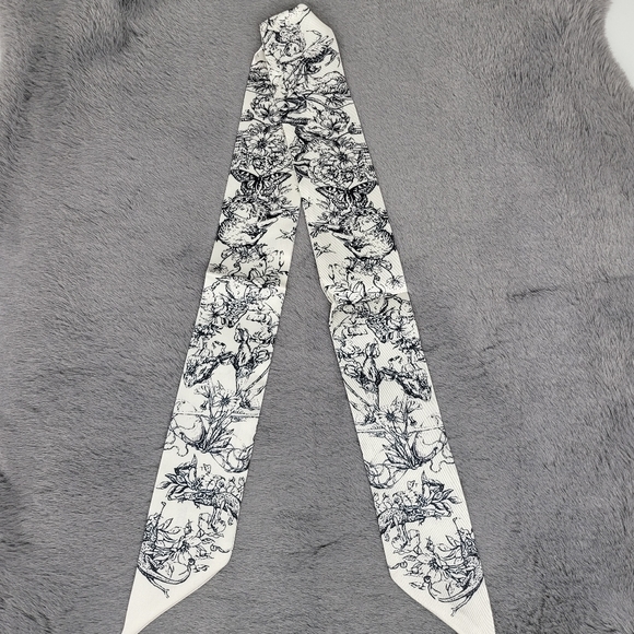 New Zodiac Signs Silk Skinny Scarf Twilly - Picture 3 of 7